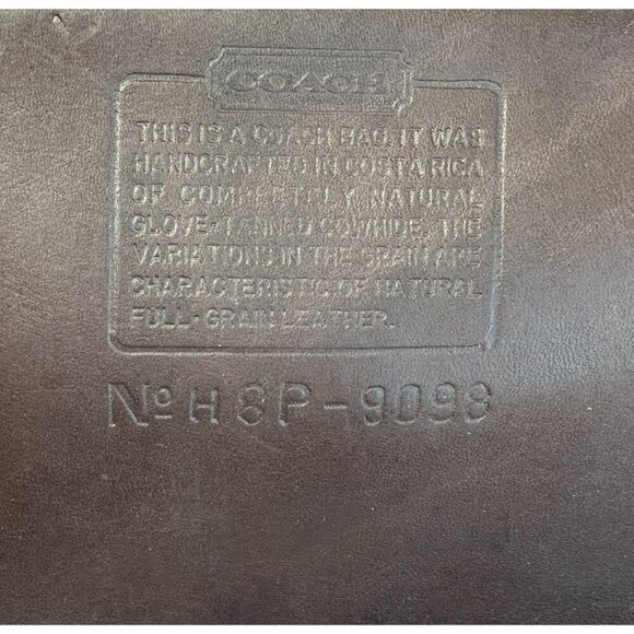 COACH Tribeca Shopper Tote Bag 1998 Brown Leather Shoulder Straps Brass H8P9098 - Picture 5 of 15